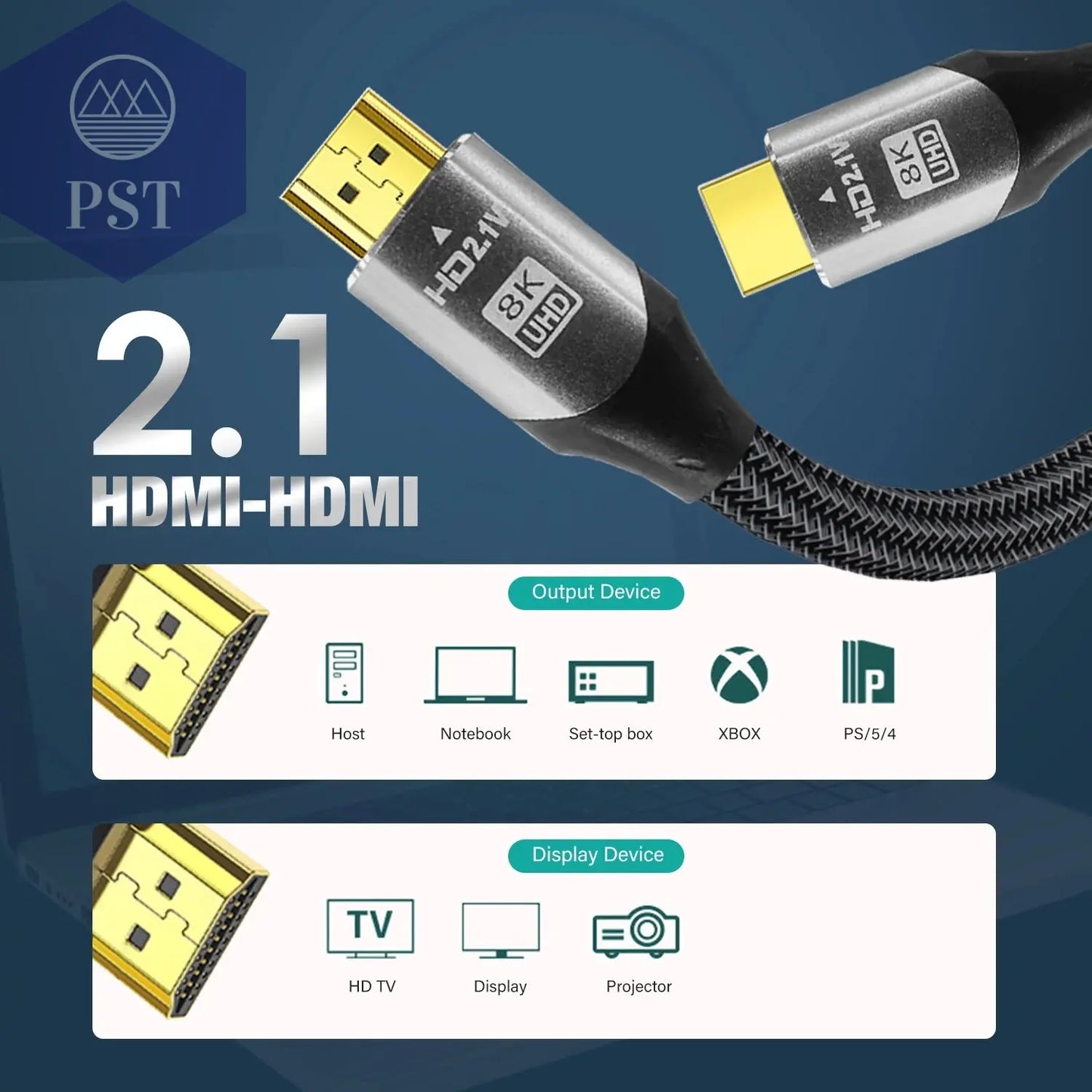 8K @ 60Hz HDMI-Kompatibel Kabel 2,1 Kabel 48Gbps Optische Faser für PS5 PS4 HD TV box Projektor Audio Video HD Kabel lange 8M 10M PST PS Tradings