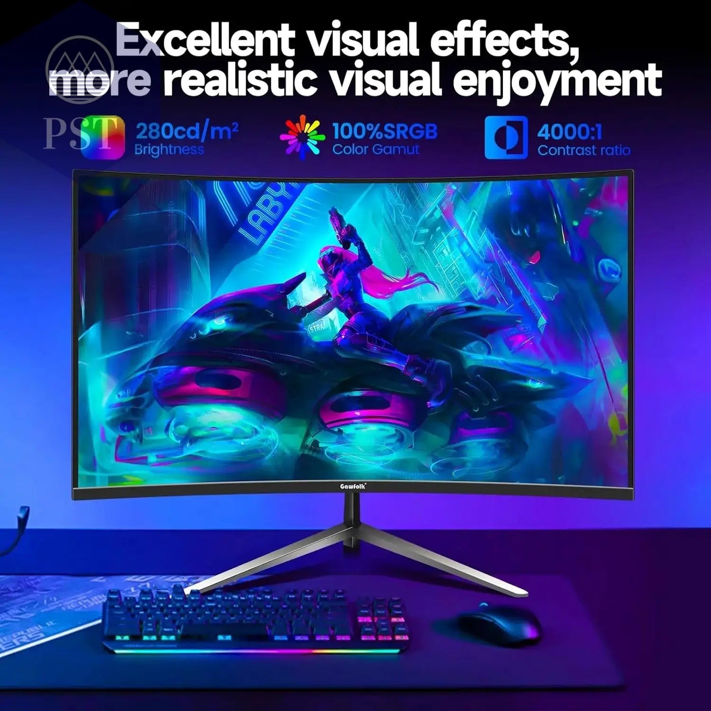 Gawfolk 32-Zoll-Gaming-Monitor Gebogen 1800R, 180 Hz Pc-Bildschirm Full HD 1080P, Rahmenlos 1500R Gebogenes Computerbildschirm PST PS Tradings Gawfolk 32-Zoll-Gaming-Monitor Gebogen 1800R, 180 Hz Pc-Bildschirm Full HD 1080P, Rahmenlos 1500R Gebogenes Computerbildschirm