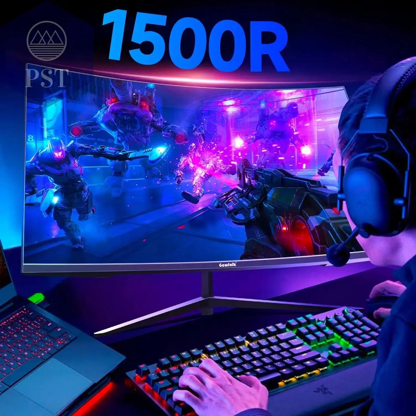 Gawfolk 32-Zoll-Gaming-Monitor Gebogen 1800R, 180 Hz Pc-Bildschirm Full HD 1080P, Rahmenlos 1500R Gebogenes Computerbildschirm PST PS Tradings Gawfolk 32-Zoll-Gaming-Monitor Gebogen 1800R, 180 Hz Pc-Bildschirm Full HD 1080P, Rahmenlos 1500R Gebogenes Computerbildschirm