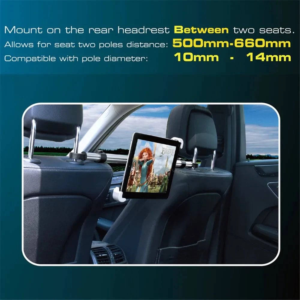 Tablet Holder for Tablet PC Car Back Seat Headrest Mounting Holder Tablet Universal 7-15'' for IPad Xiaomi Samsung Clip Mount - Property & Safety Tradings