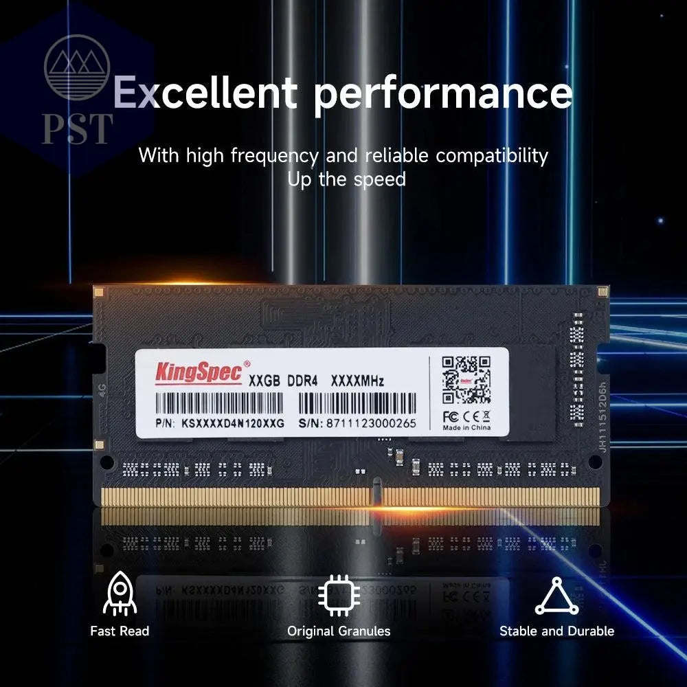 KingSpec Memory Ram DDR4 8GB 16GB 32GB 3200MHz 2666MHz 3200 MHz RAM for Laptop Notebook Memoria RAM DDR4 1.2V Laptop RAM PST PS Tradings