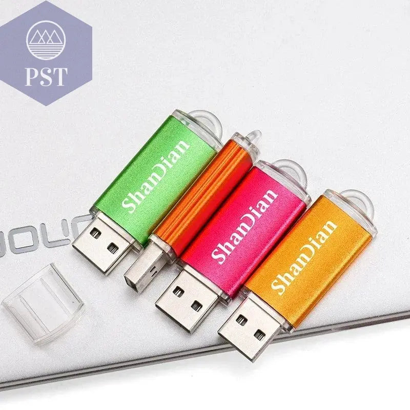 New Portable USB Flash Drives Free Custom Logo Metal Pen Drive With Key Chain Memory Stick 64GB/32GB/16GB/8GB/4GB Pendrive U Di - PST PS Tradings