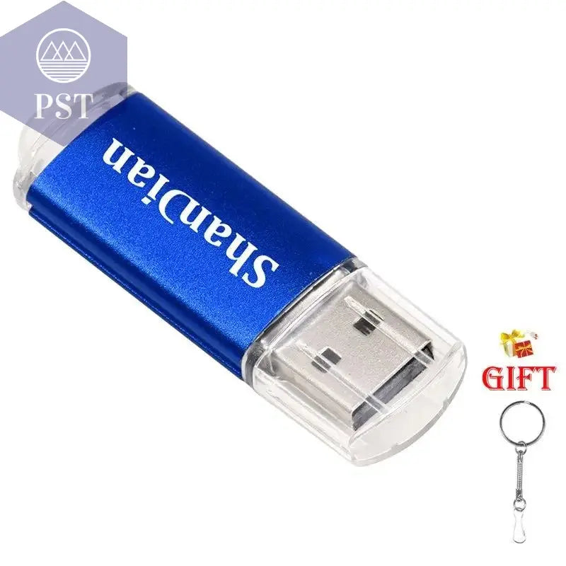 New Portable USB Flash Drives Free Custom Logo Metal Pen Drive With Key Chain Memory Stick 64GB/32GB/16GB/8GB/4GB Pendrive U Di - PST PS Tradings