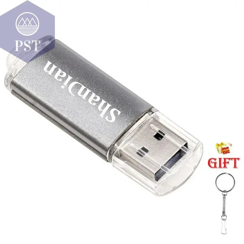 New Portable USB Flash Drives Free Custom Logo Metal Pen Drive With Key Chain Memory Stick 64GB/32GB/16GB/8GB/4GB Pendrive U Di - PST PS Tradings