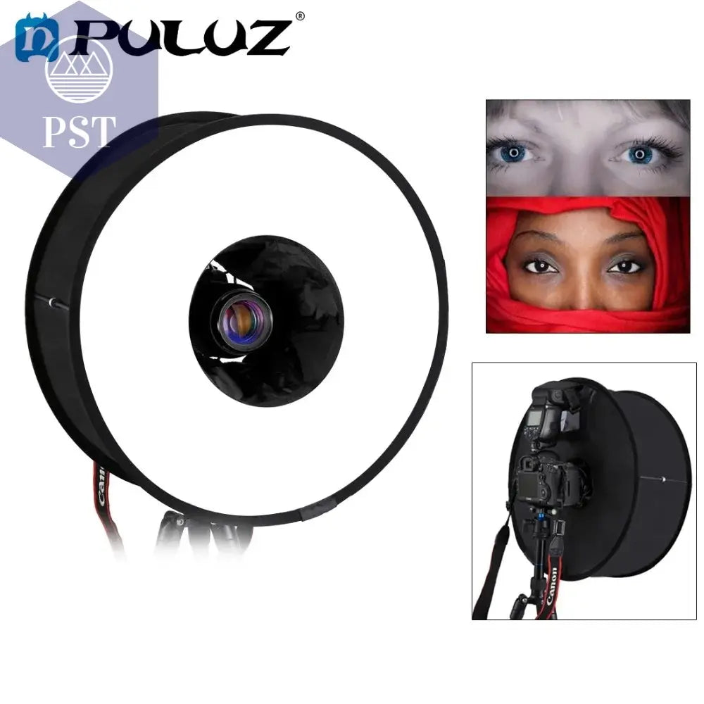 PULUZ 45cm Ring Softbox Speedlight Round Style Flash Light Photography Shoot Soft box Foldable Soft Flash Light Diffuser PST PS Tradings