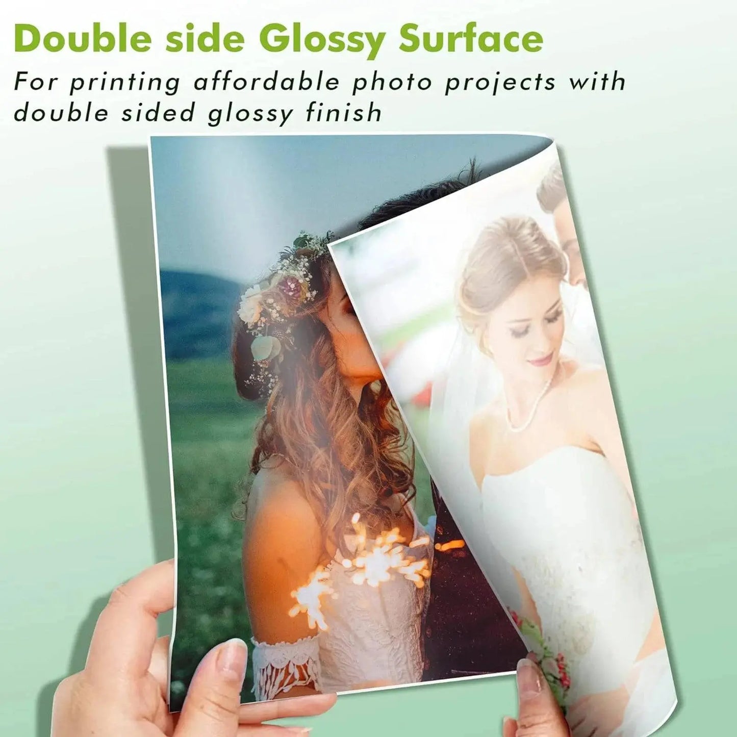 ESHANG 50 Sheets Double Side Paper Glossy Photo Print Inkjet 8.3x11.7 Letter Size DIY Picture Photos Printer 200gsm - PST PS Tradings