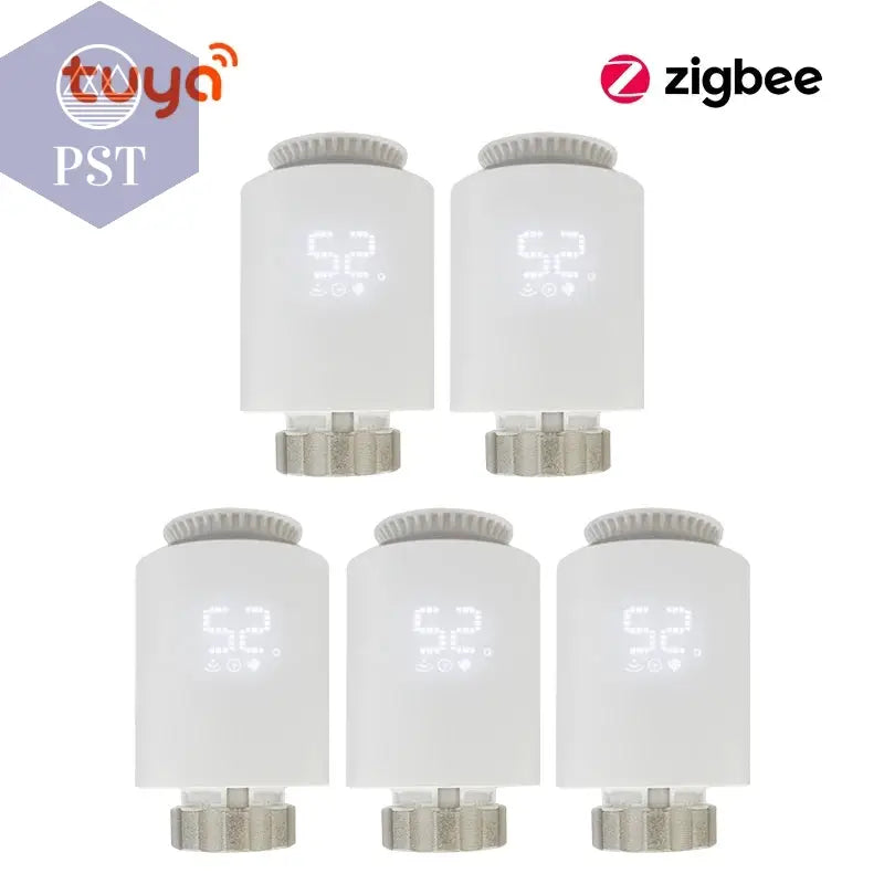 Tuya Smart Zigbee 3,0 TRV Heizkörper Stellventil Thermostatventil Temperatur Controller Unterstützung Alexa Google Hause PST PS Tradings Me167 5PcsTuya Smart Zigbee 3,0 TRV Heizkörper Stellventil Thermostatventil Temperatur Controller Unterstützung Alexa Google Hause