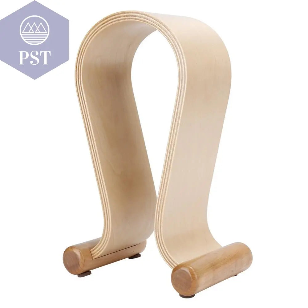 U-Shaped Wooden Headphones Stand Birch-Color PST PS Tradings