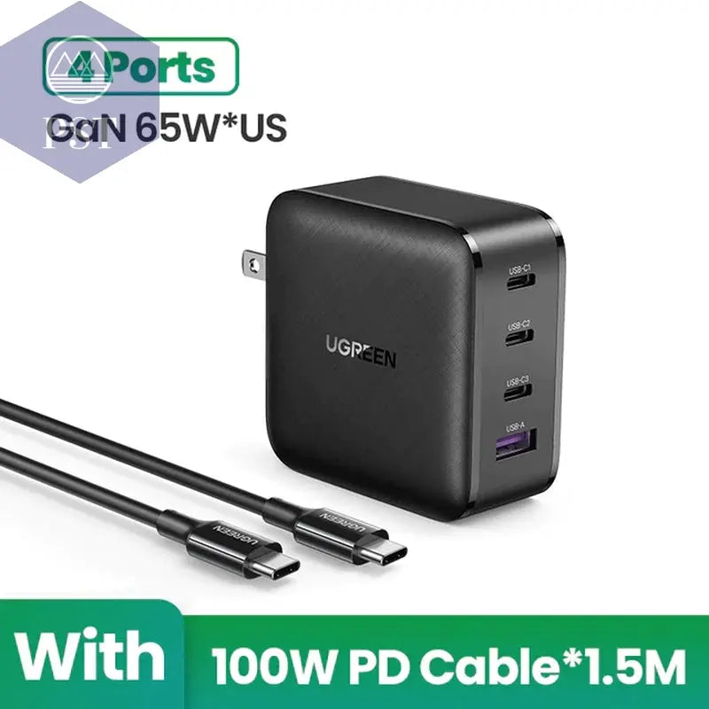 UGREEN 65W Gan Charger Quick Charge 4.0 3.0 Type C PD USB Charger with QC 4.0 3.0 Fast Charger for Iphone 14 13 12 Xiaomi Laptop PST PS Tradings PST PS Tradings PST PS Tradings UGREEN 65W Gan Charger Quick Charge 4.0 3.0 Type C PD USB Charger with QC 4.0 3.0 Fast Charger for Iphone 14 13 12 Xiaomi Laptop