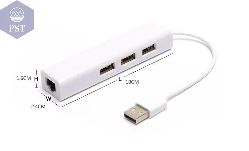 White USB Hub with Four Ports PST PS Tradings
