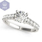 14k White Gold Round Trellis Setting Diamond Engagement Ring (1 cttw)  Ring Schmuck     PST PS Tradings