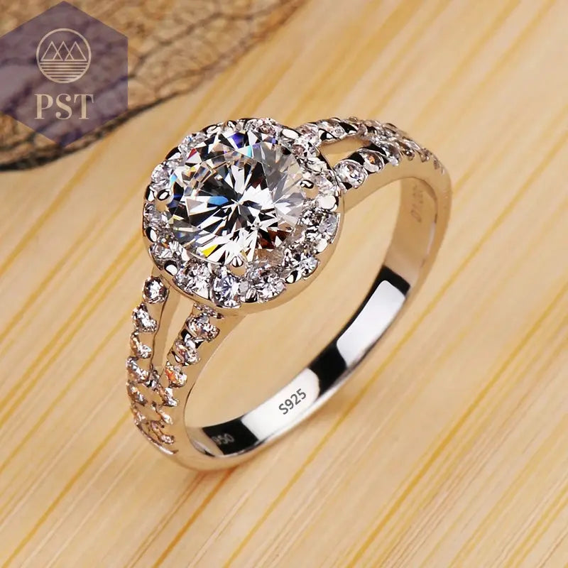 18K White Gold Zirconia Ring PST PS Tradings  PST PS Tradings 5-R510 PST PS Tradings 18K White Gold Zirconia Ring