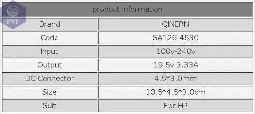 19.5V 3.33A 65W 4.5*3.0mm Laptop Charger Adapter For HP Envy 17-j010us Pavilion 15-j000 Chromebook 11 G4 G5 EE 14 G3 246 G4 248 PST PS Tradings  PST PS Tradings  PST PS Tradings 19.5V 3.33A 65W 4.5*3.0mm Laptop Charger Adapter For HP Envy 17-j010us Pavilion 15-j000 Chromebook 11 G4 G5 EE 14 G3 246 G4 248