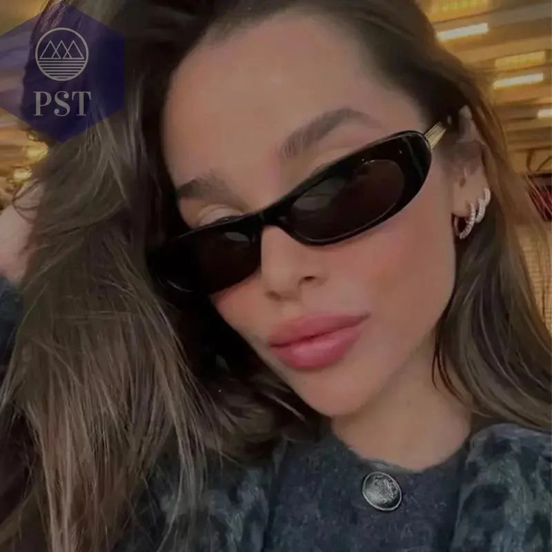 2024 New Retro Oval Frame Sunglasses Personalized Small Frame Trend Versatile Street Shooting Sun Glasses Female - PST PS Tradings