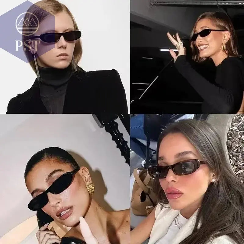 2024 New Retro Oval Frame Sunglasses Personalized Small Frame Trend Versatile Street Shooting Sun Glasses Female - PST PS Tradings