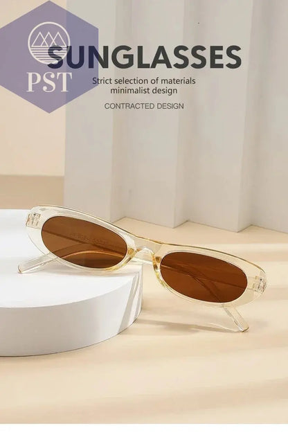 2024 New Retro Oval Frame Sunglasses Personalized Small Frame Trend Versatile Street Shooting Sun Glasses Female - PST PS Tradings
