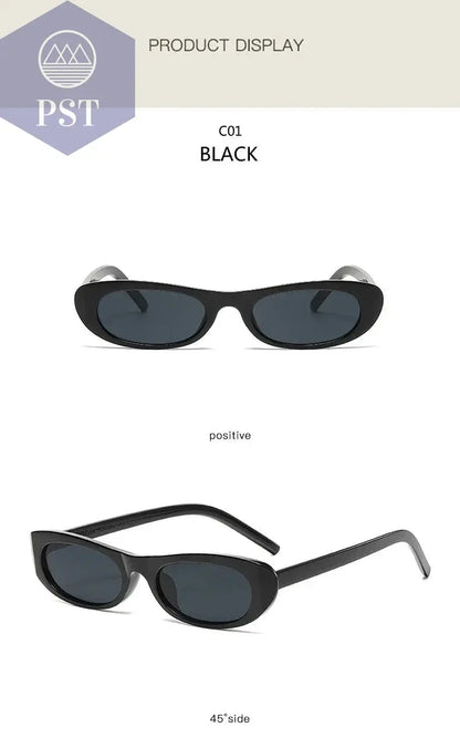 2024 New Retro Oval Frame Sunglasses Personalized Small Frame Trend Versatile Street Shooting Sun Glasses Female - PST PS Tradings