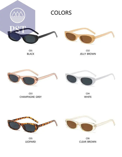 2024 New Retro Oval Frame Sunglasses Personalized Small Frame Trend Versatile Street Shooting Sun Glasses Female - PST PS Tradings