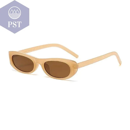 2024 New Retro Oval Frame Sunglasses Personalized Small Frame Trend Versatile Street Shooting Sun Glasses Female - PST PS Tradings