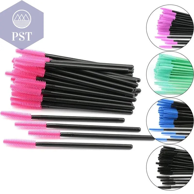 25/50pcs Disposable Eyelash Brush Eyelashes Extension Tools Silicone Gel Material Eyebrow Brushes Mascara Wands Applicator Women       PST PS Tradings
