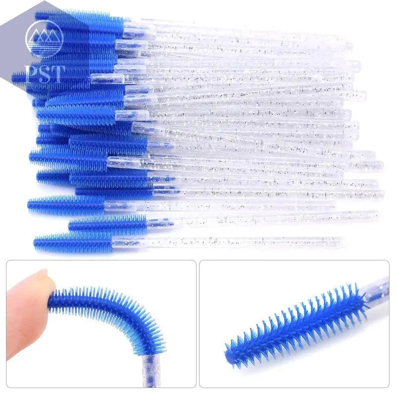 25/50pcs Disposable Eyelash Brush Eyelashes Extension Tools Silicone Gel Material Eyebrow Brushes Mascara Wands Applicator Women       PST PS Tradings
