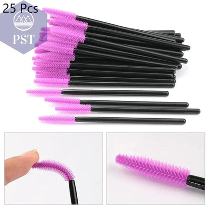 25/50pcs Disposable Eyelash Brush Eyelashes Extension Tools Silicone Gel Material Eyebrow Brushes Mascara Wands Applicator Women       PST PS Tradings