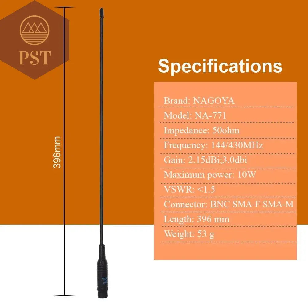 2PCS NAGOYA NA-771 SMA Female SMA-F Dual Wide Band Flexible Antenna VHF/UHF 144/430MHz Two Way Radio  BAOFENG UV-5R BF-888S - PST PS Tradings  PST PS Tradings