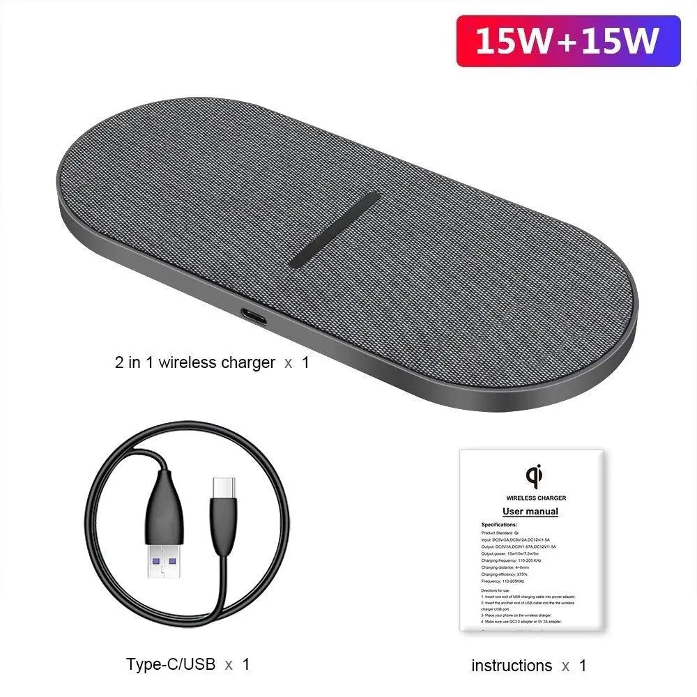 2 in 1 Dual Wireless Fast Charging Pad      Dual-15W PST PS Tradings