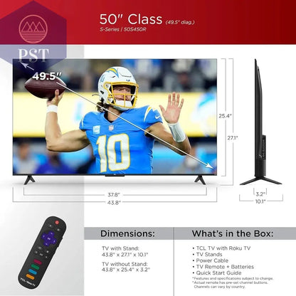 50-Inch Class S4 4K LED Smart TV with Roku TV, Dolby Vision, HDR, Dolby Atmos, Works with Alexa, Google Assistant Streaming TV PST PS Tradings  PST PS Tradings  PST PS Tradings 50-Inch Class S4 4K LED Smart TV with Roku TV, Dolby Vision, HDR, Dolby Atmos, Works with Alexa, Google Assistant Streaming TV