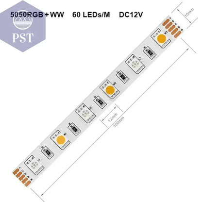 5m 5050 RGBW Led Lights 4pin RGB Led Strip 5pin 4in1 RGBWW RGBCW Led Strip Light 6pin 5in1 RGBCCT Light Strip 12V 24V Waterproof       PST PS Tradings