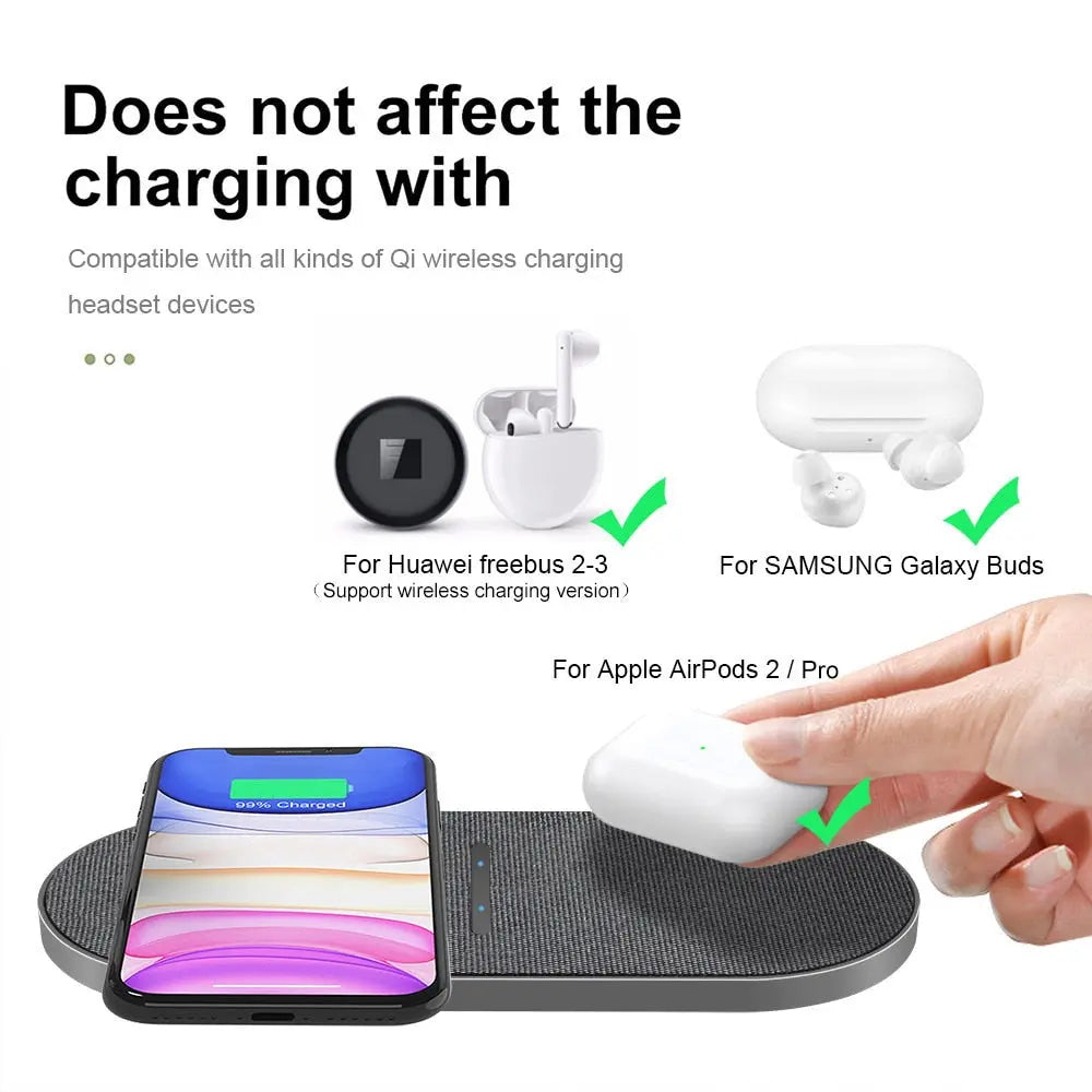 2 in 1 Dual Wireless Fast Charging Pad       PST PS Tradings