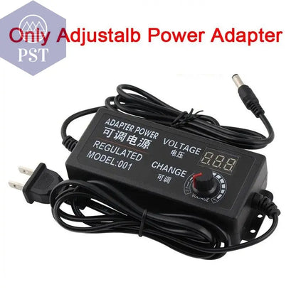 Adjustable Power Supply Adapter AC To DC 3V 12V 3V 24V 9V 24V Universal Adapter with Display Screen Voltage Regulated Hoverboard - PST PS Tradings