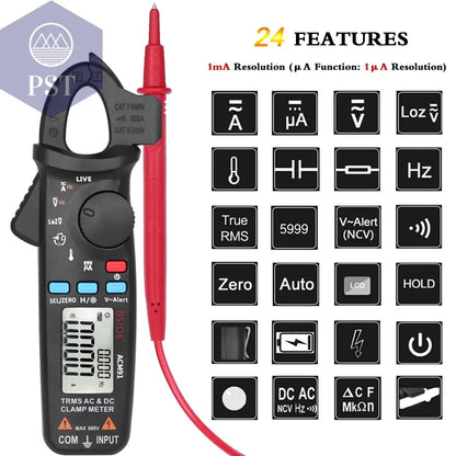 BSIDE Digital Clamp Meter 1mA High-Precision Ammeter Pliers True RMS DC AC Current Car Repair Electrical Temp Tester Multimeter       PST PS Tradings