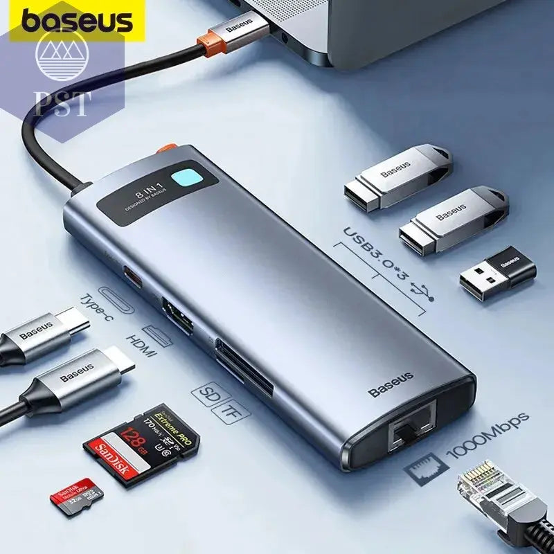 Baseus 4K USB C Hub mit Ethernet 100W Adapter PST PS Tradings  PST PS Tradings  PST PS Tradings