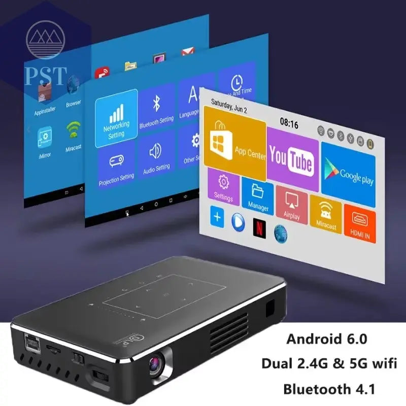 DLP P10 II 4K Mini Portable Projector Amlogic T972 Android 9.0 2.4G/5G Wifi Bluetooth 4.2 Home Theater Video Proyector PST PS Tradings  PST PS Tradings  PST PS Tradings DLP P10 II 4K Mini Portable Projector Amlogic T972 Android 9.0 2.4G/5G Wifi Bluetooth 4.2 Home Theater Video Proyector