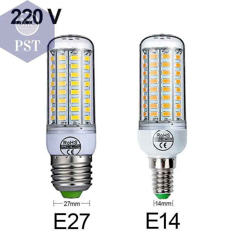 E27 LED Lamp E14 LED Bulb SMD5730 220V Corn Bulb 24 36 48 56 69 72LEDs Chandelier Candle LED Light For Home Ampoule       PST PS Tradings