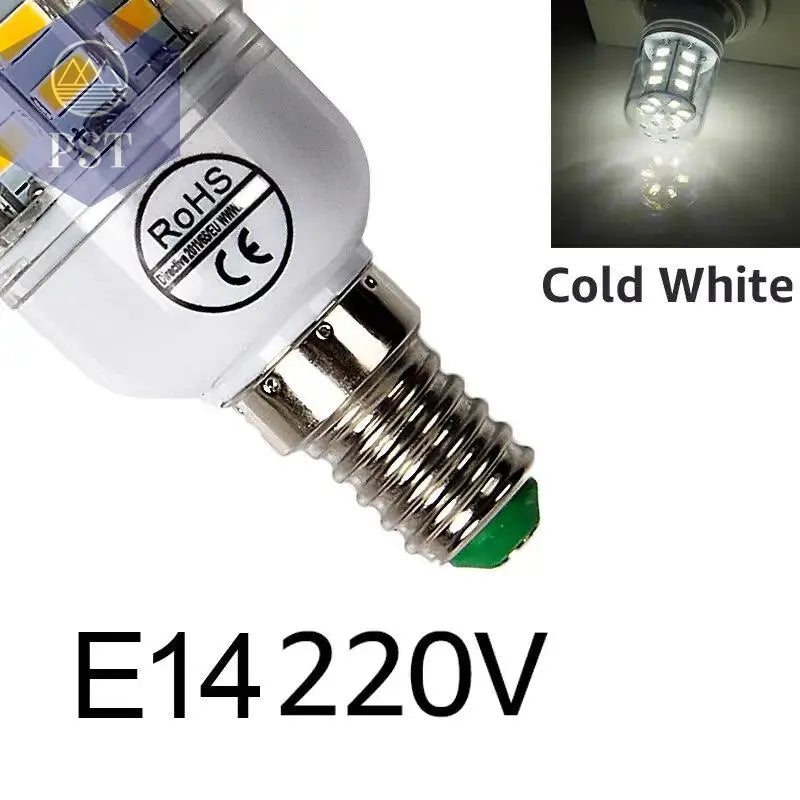 E27 LED Lamp E14 LED Bulb SMD5730 220V Corn Bulb 24 36 48 56 69 72LEDs Chandelier Candle LED Light For Home Ampoule       PST PS Tradings