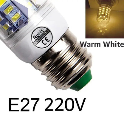 E27 LED Lamp E14 LED Bulb SMD5730 220V Corn Bulb 24 36 48 56 69 72LEDs Chandelier Candle LED Light For Home Ampoule       PST PS Tradings
