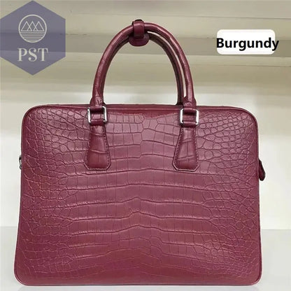 Echtes Krokodilleder Aktentasche mit Passcode PST PS Tradings  PST PS Tradings PURPLE PST PS Tradings Echtes Krokodilleder Aktentasche mit Passcode