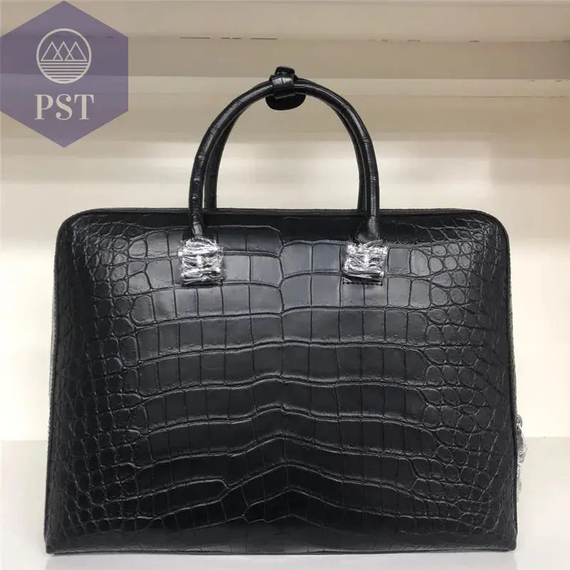 Echtes Krokodilleder Aktentasche mit Verschluss PST PS Tradings  PST PS Tradings  PST PS Tradings Echtes Krokodilleder Aktentasche mit Verschluss