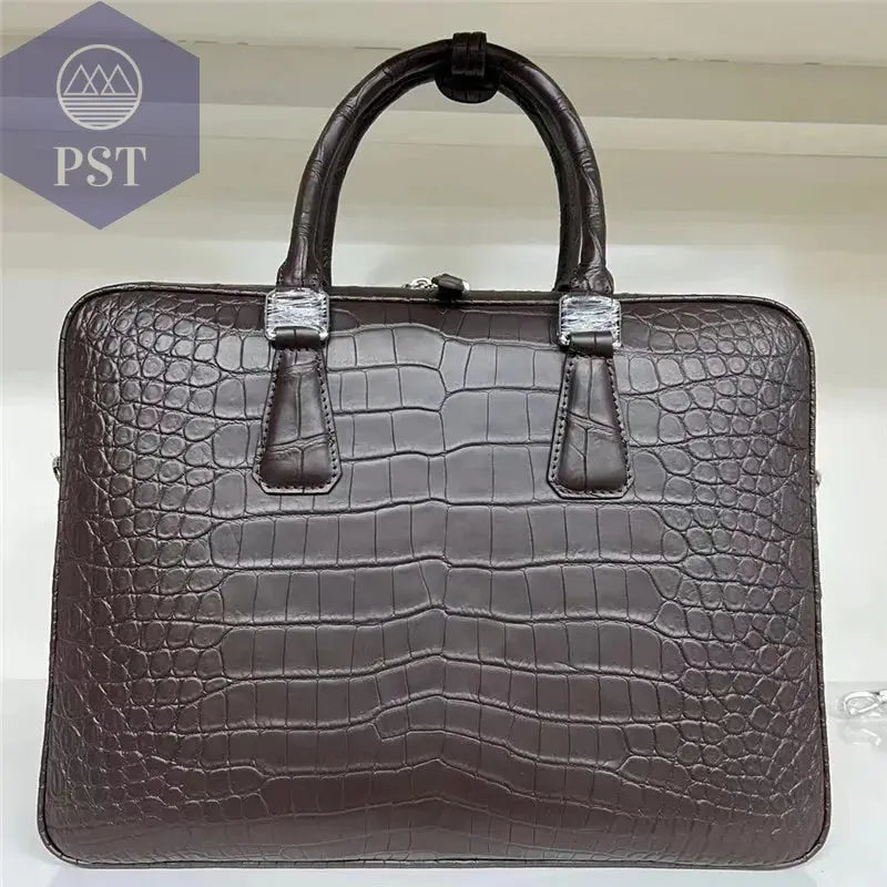 Echtes Krokodilleder Aktentasche mit Verschluss PST PS Tradings  PST PS Tradings  PST PS Tradings Echtes Krokodilleder Aktentasche mit Verschluss