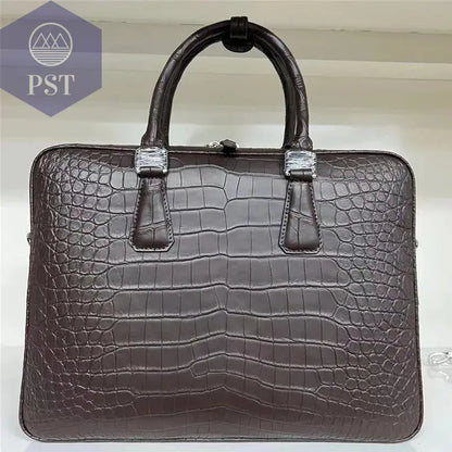Echtes Krokodilleder Aktentasche mit Verschluss PST PS Tradings  PST PS Tradings  PST PS Tradings Echtes Krokodilleder Aktentasche mit Verschluss
