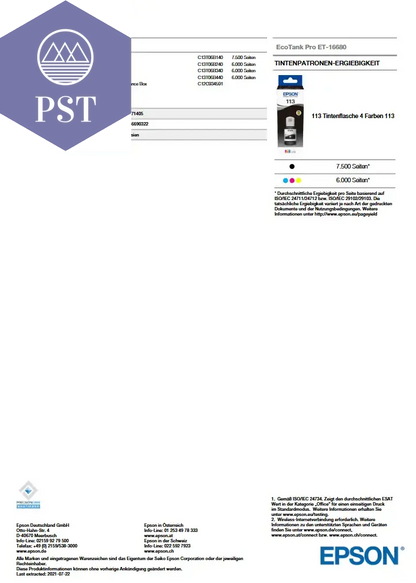 Epson EcoTank Pro ET-16680 PST PS Tradings drucker drucker
