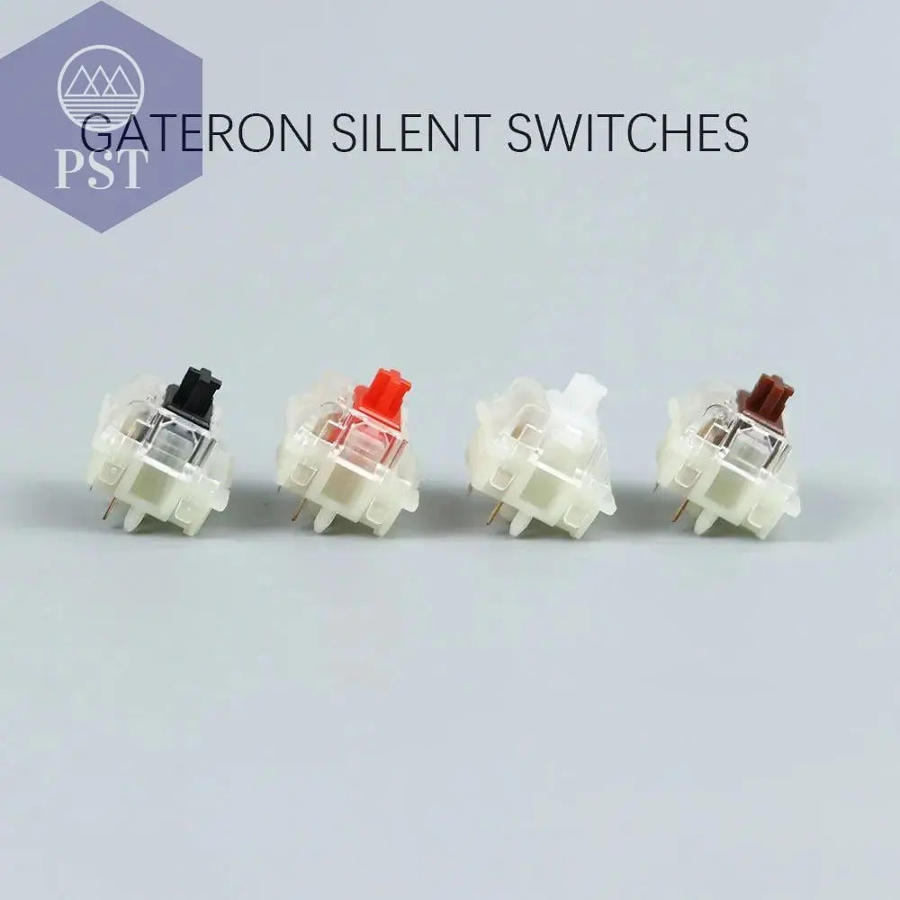 Gateron silent switch Black Red clear 5pin  transparent tops for mechaniacl keyboard Compatible with MX switch - PST PS Tradings