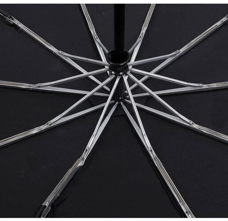 PARACHASE Big Umbrella Men Business Style 115cm Automatic Umbrella Rain Double Layer 10K Windproof Large Golf Umbrellas Wooden - Property & Safety Tradings