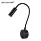Wand Lampe 3W Home Hotel Loft Nacht Lesen Buch Schwarz Silber Licht Flexiable AUF/OFF Schalter 90-260V Spot LED Lampe       PST PS Tradings