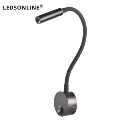 Wand Lampe 3W Home Hotel Loft Nacht Lesen Buch Schwarz Silber Licht Flexiable AUF/OFF Schalter 90-260V Spot LED Lampe       PST PS Tradings
