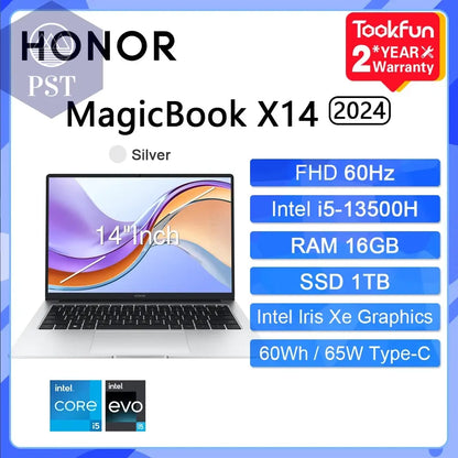 HONOR MagicBook X14 Pro Intel i5 16GB RAM 512GB Laptop PST PS Tradings Laptops PST PS Tradings i5-13500H-16GB-1TB-EU-CHINA PST PS Tradings HONOR MagicBook X14 Pro Intel i5 16GB RAM 512GB Laptop Laptops