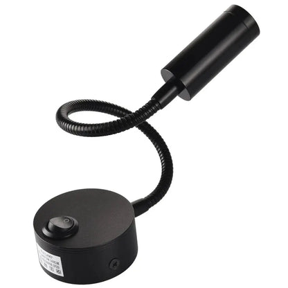 Wand Lampe 3W Home Hotel Loft Nacht Lesen Buch Schwarz Silber Licht Flexiable AUF/OFF Schalter 90-260V Spot LED Lampe       PST PS Tradings