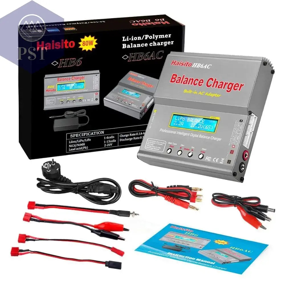 HTRC iMAX B6AC 80W 6A Lipo Charger Balancer For Nimh Nicd Lipo LiFe Li-ion Pb Battery LCD Screen Display RC Charger Discharge       PST PS Tradings